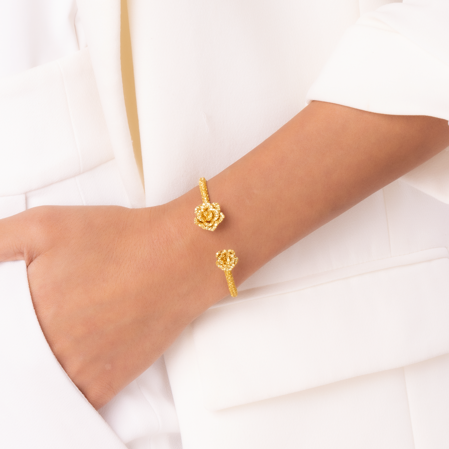 La Vie En Rose Yellow Sapphire Bracelet, Double Motif