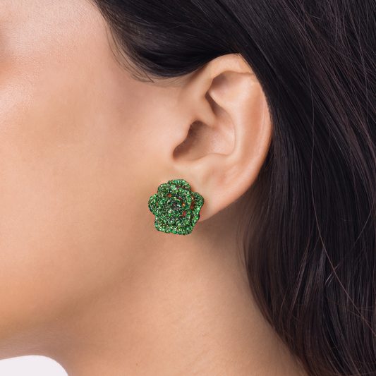 La Vie en Rose Tsavorite Earrings