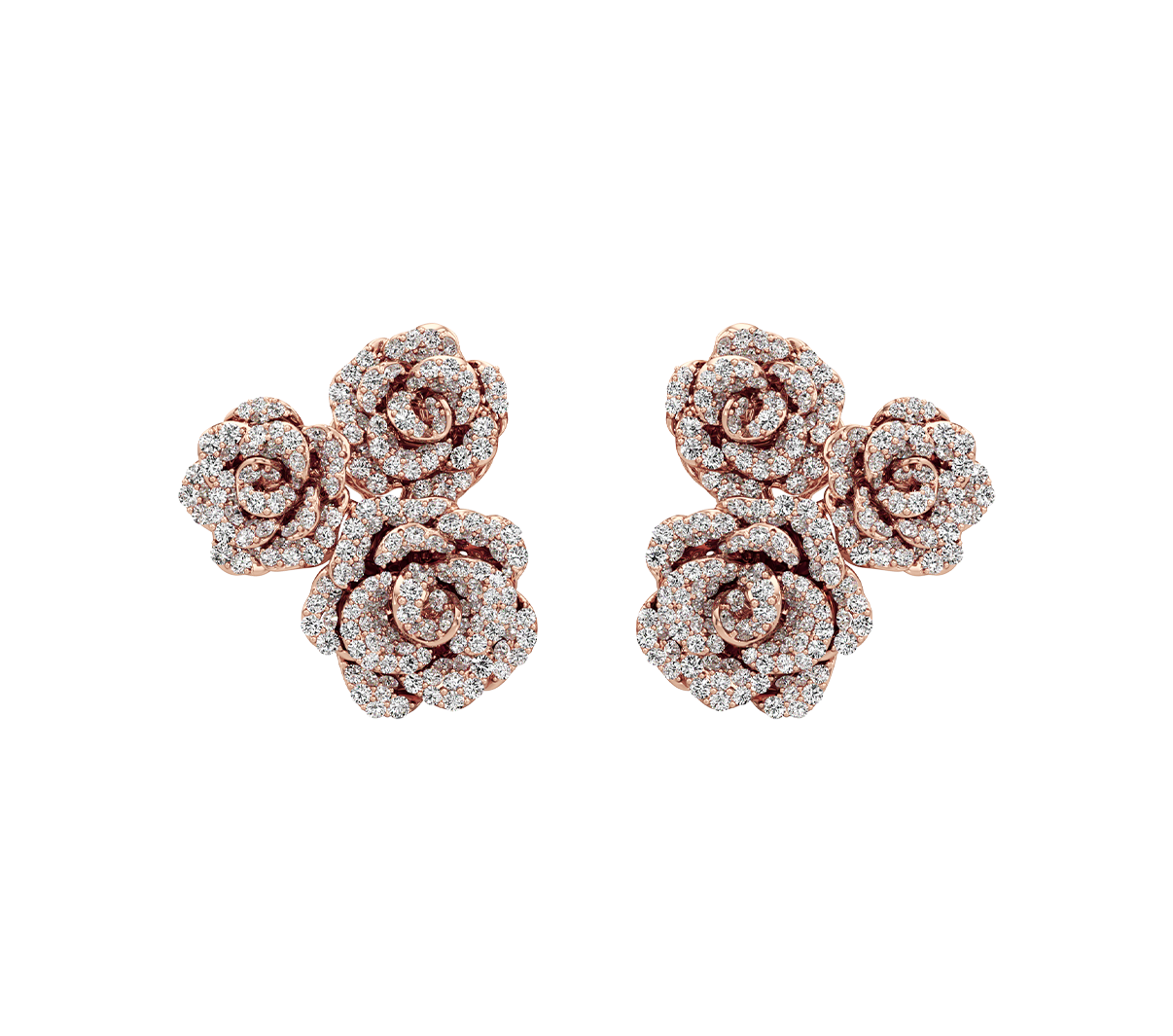 La Vie En Rose Earring, Triple Motif