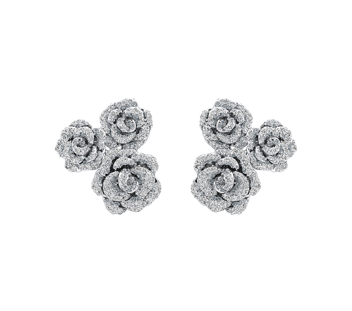 La Vie En Rose Earring, Triple Motif