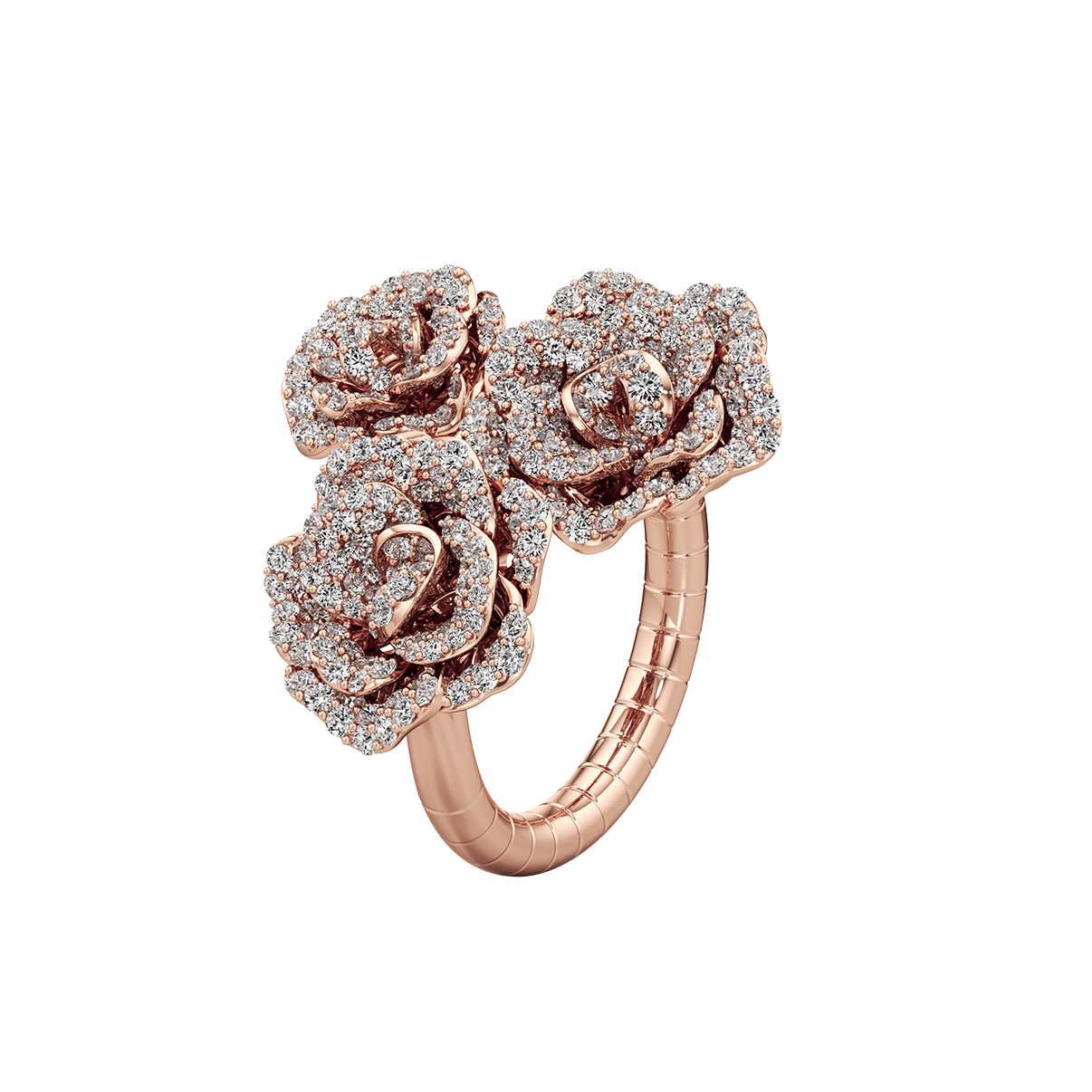 La Vie En Rose Ring, Triple Motif
