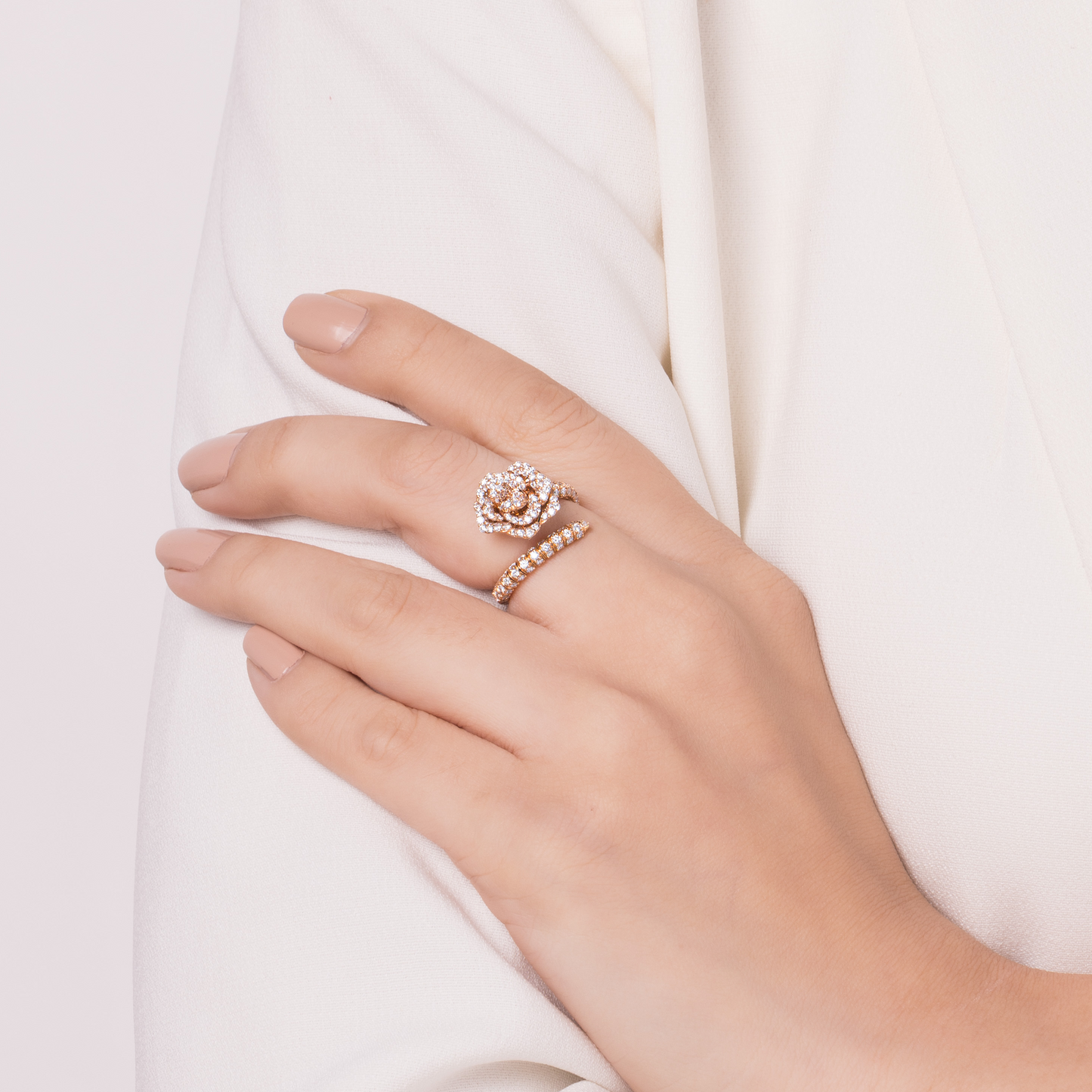 La Vie En Rose Ring, Single Motif