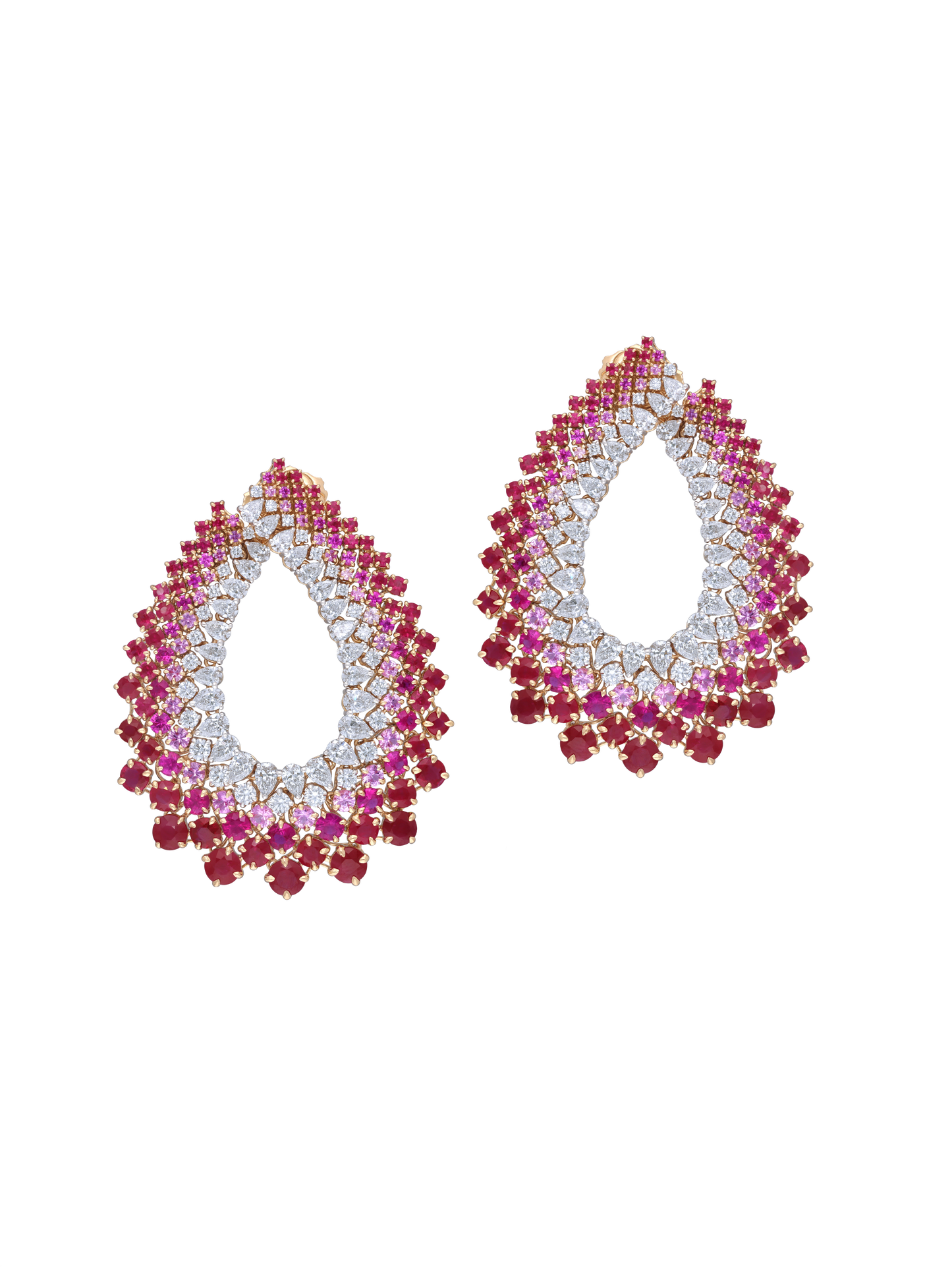 Gradient Ruby Earrings