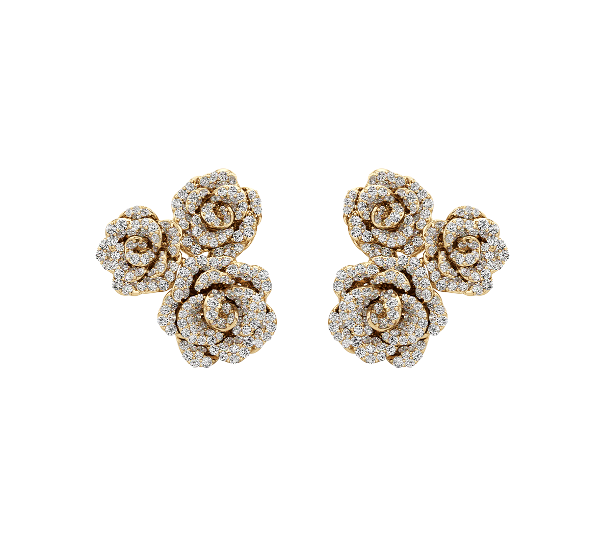 La Vie En Rose Earring, Triple Motif