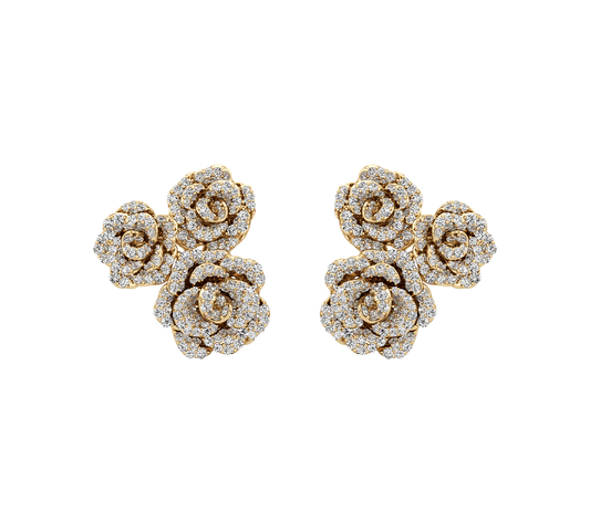 La Vie En Rose Earring, Triple Motif