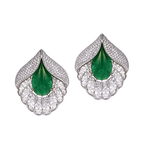 Emerald & Diamond Studs